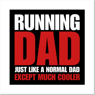 funny running dad Posters and Art